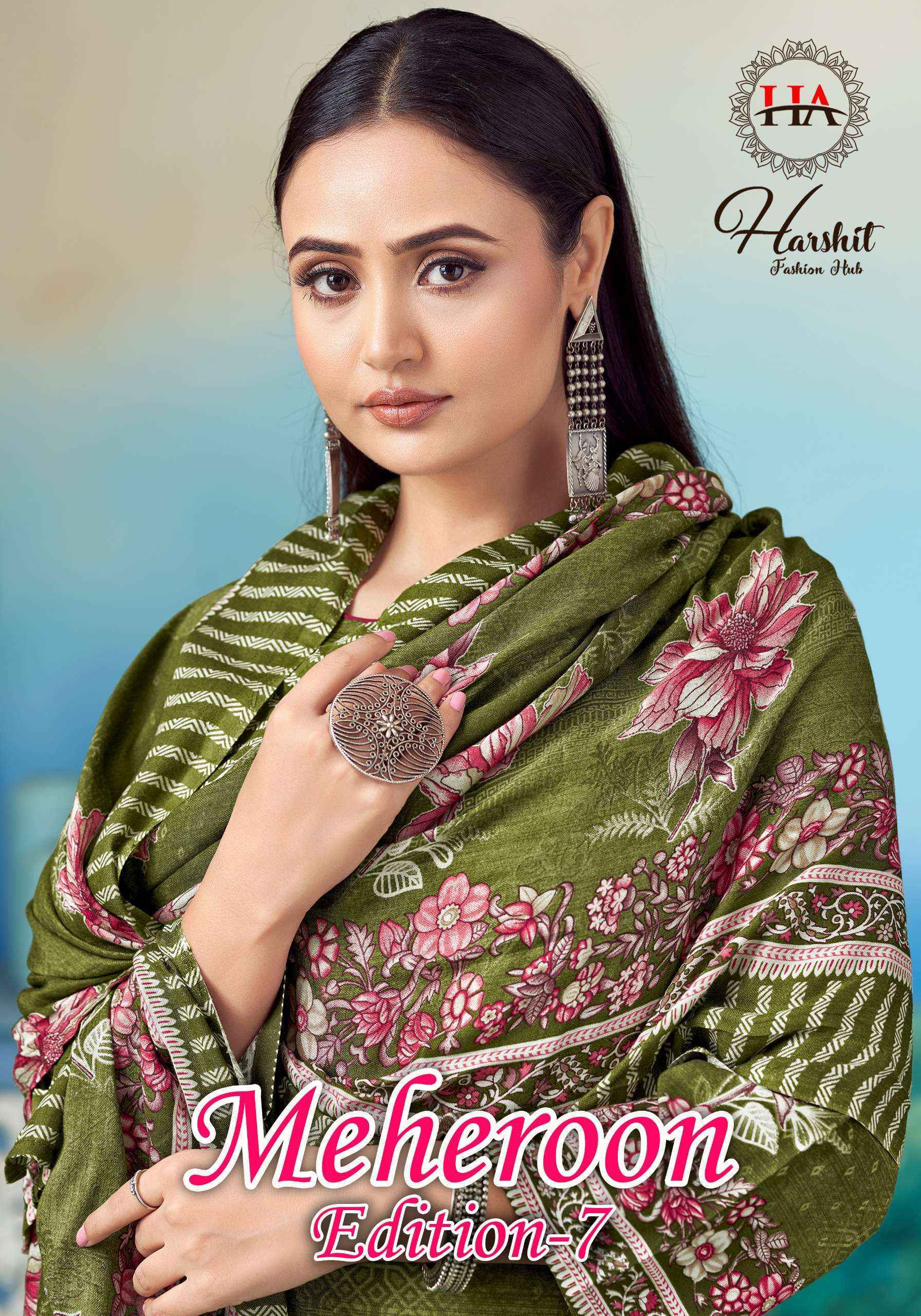 Harshit Fashion Meheroon Edition-7 Viscouse Dress Material (6 pcs Catalogue)