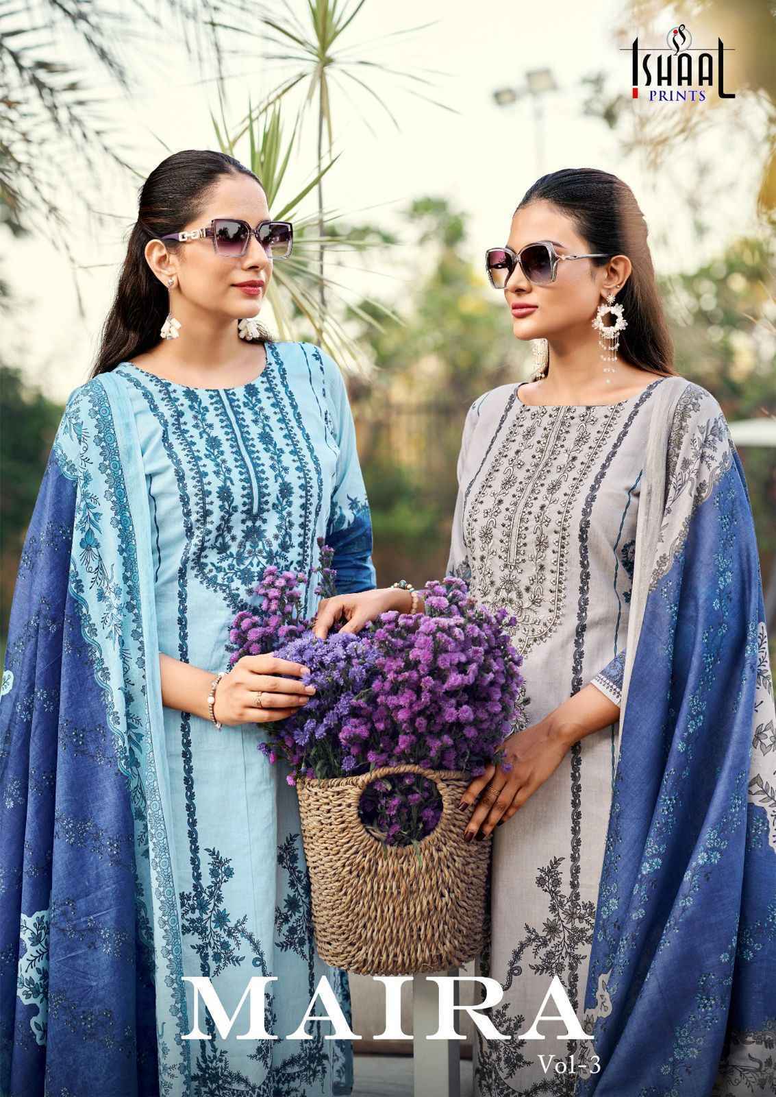 Ishaal Maira Vol-3 Lawn Cotton Dress Material (8 pcs Catalogue)