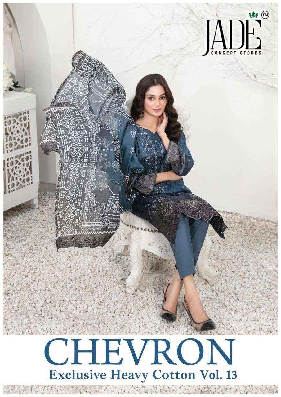 Jade Chevron Vol-13 Cotton Dress Material (6 Pc Catalog)