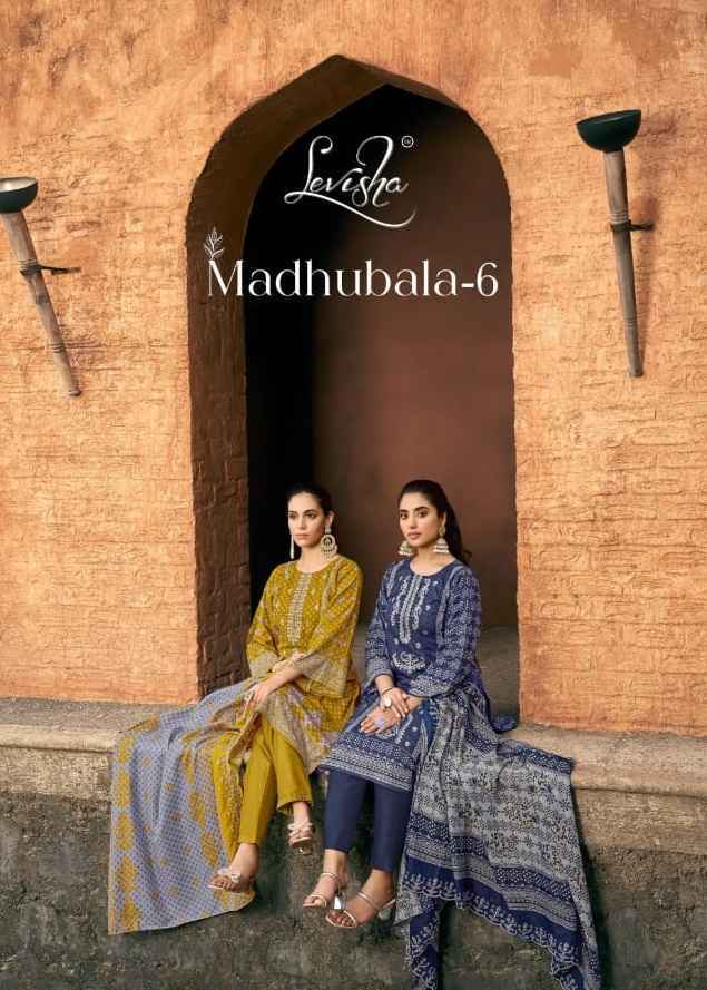 Levisha Madhubala Vol-6 Cambric Cotton Dress Material (8 pcs Catalogue)
