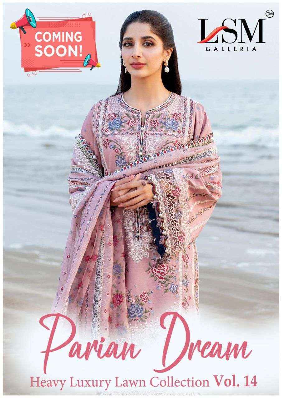 LSM Galleria Parian Dream Vol-14 Lawn Dress Material (6 pcs Catalogue)