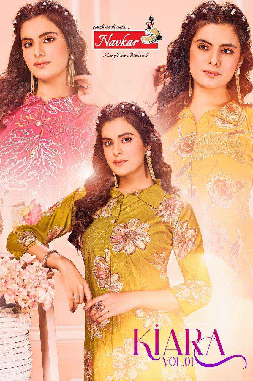 Navkar Kiara Vol-1 Vertican Kurti With Bottom (6 pcs Catalogue)