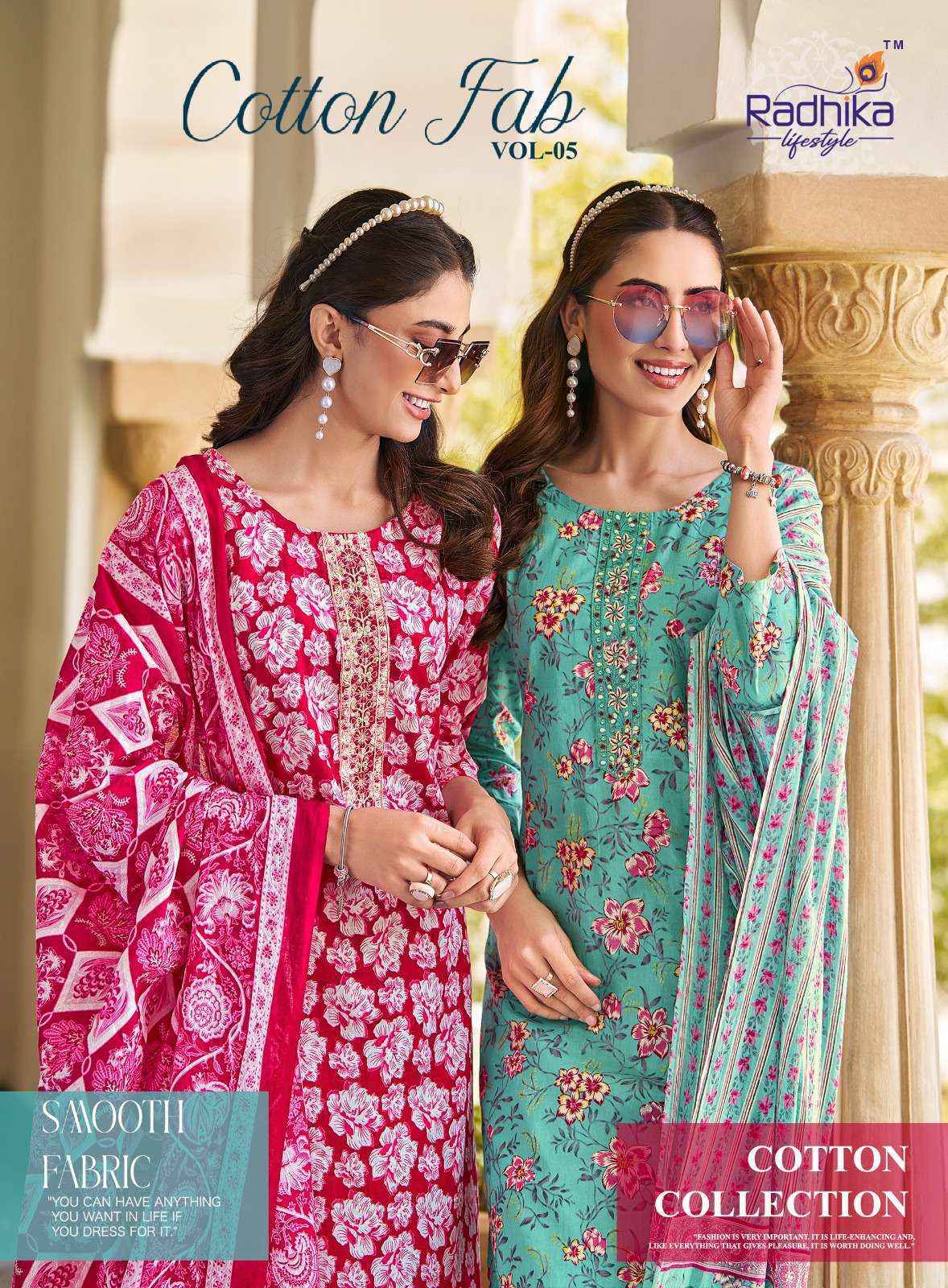 Radhika Lifestyle Cotton Fab Vol-5 Cotton Readymade Suit (8 pcs Catalogue)