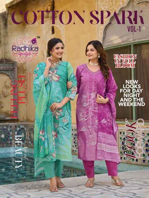 Radhika Lifestyle Cotton Spark Vol-1 Cotton Readymade Suit (8 pcs Catalogue)