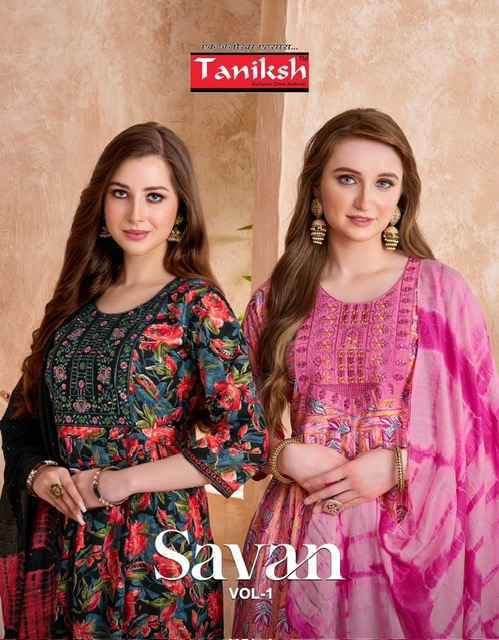 Taniksh Savan Vol-1 Viscouse Readymade Suit (8 pcs Catalogue)