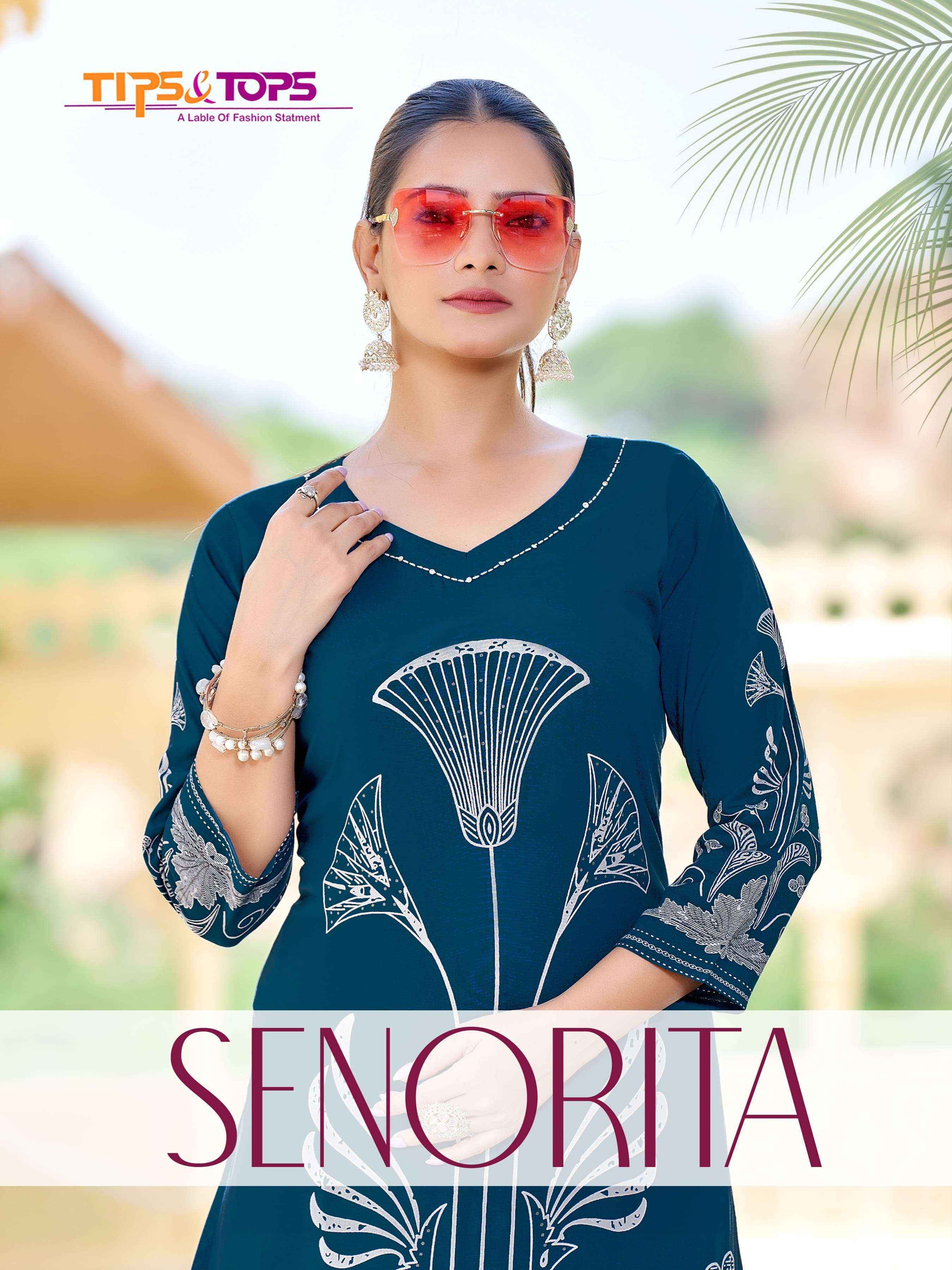 Tips & Tops Senorita Rayon Kurti With Bottom (4 pcs Catalogue)