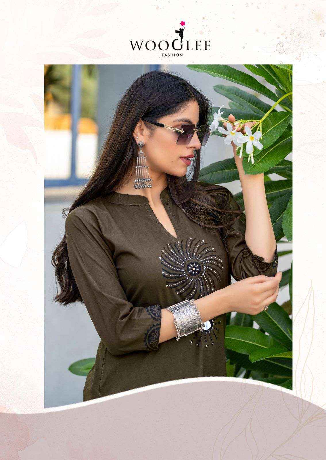 Wooglee Malvika Cotton Kurti With Bottom (6 pcs Catalogue)