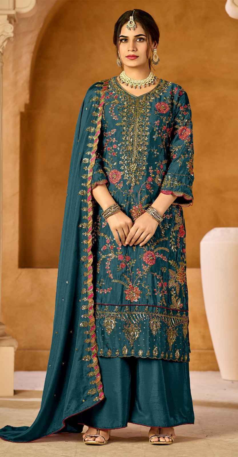 Serine D No S-886 Chiffon Dress Material Wholesale Online Mumbai Surat
