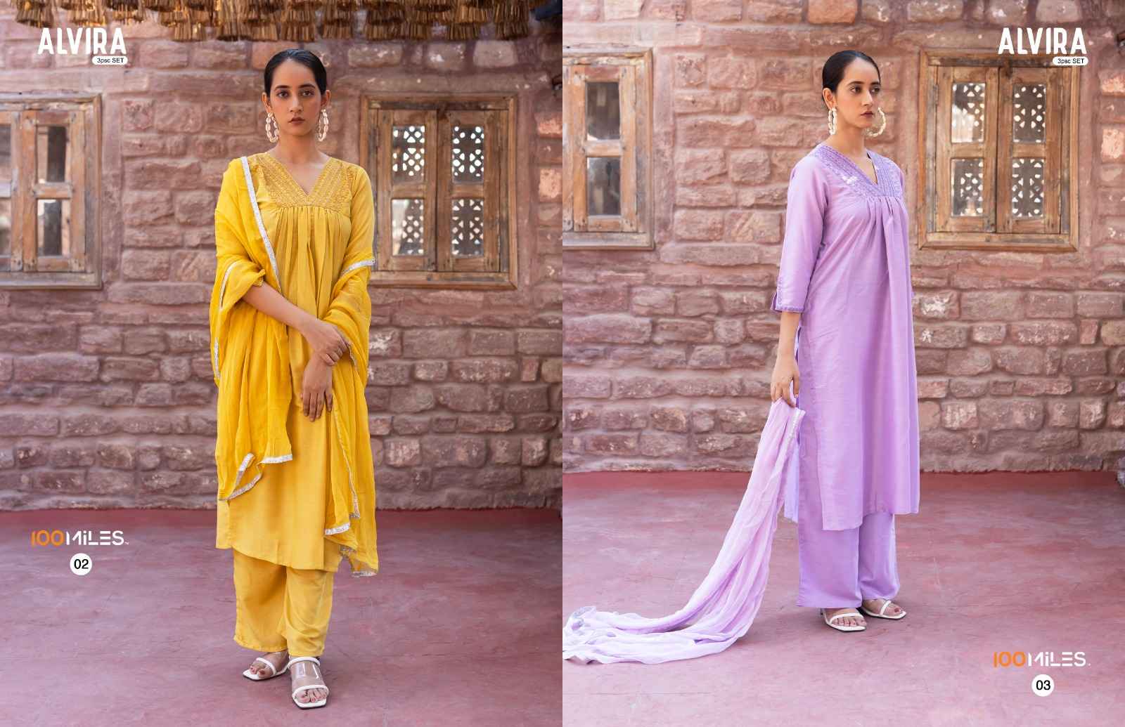 100 Miles Alvira Fancy Kurti Combo Online Kurtis