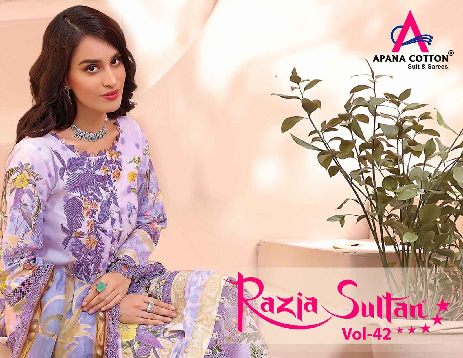 Apana Cotton Razia Sultan Vol 42 Cotton Dress Material 10 pcs Catalogue