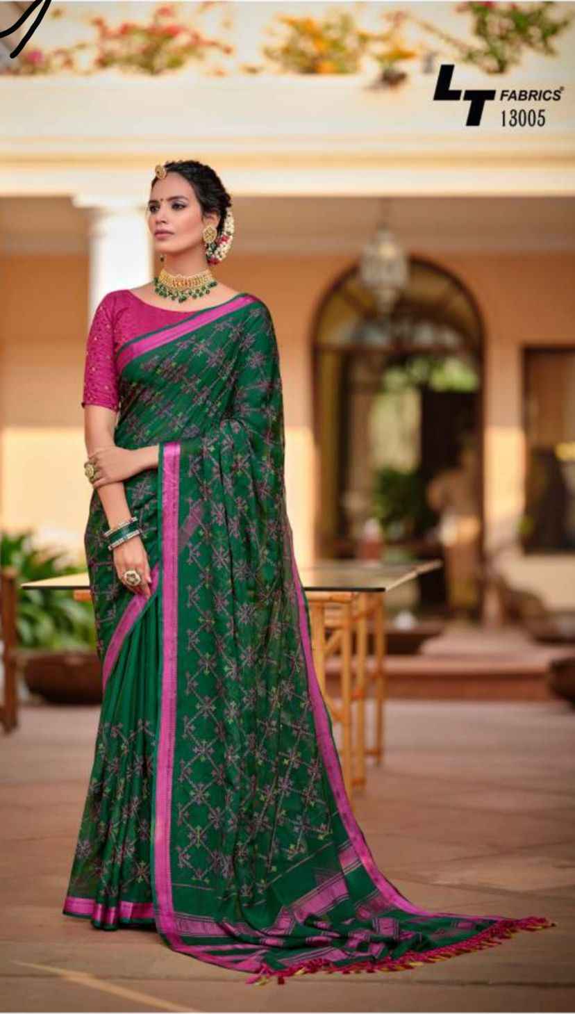 LT Fabrics Nargis Georgette Saree 10 pcs Catalogue