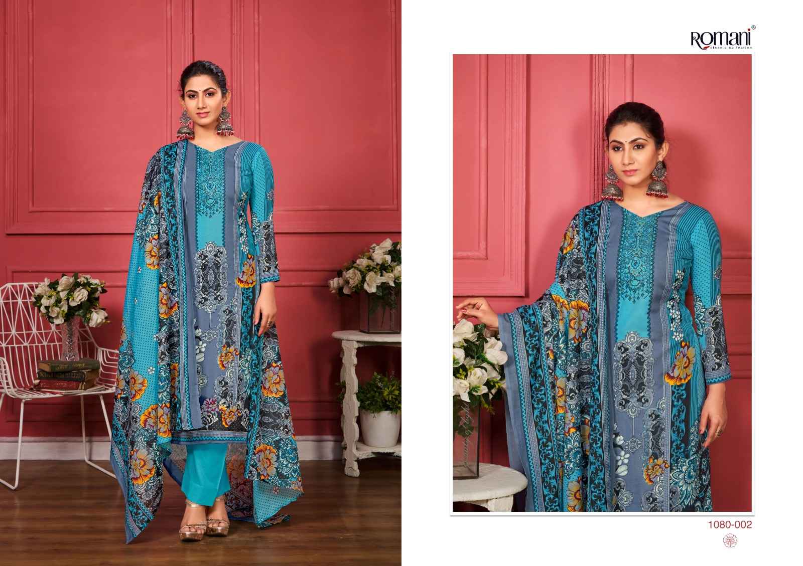 Romani Zareena Cotton Dress Material 10 pcs Catalogue