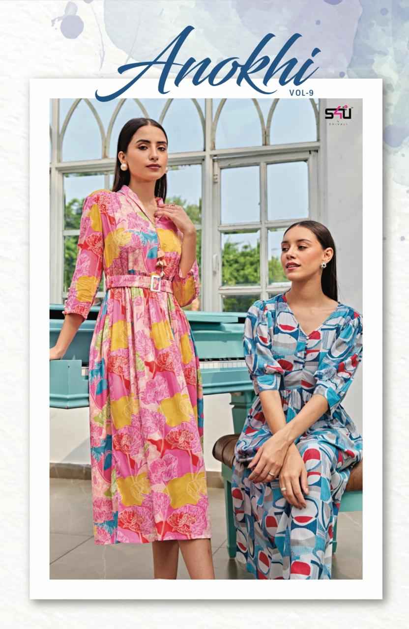 S4U Anokhi Vol 9 Rayon Kurti 6 pcs Catalogue
