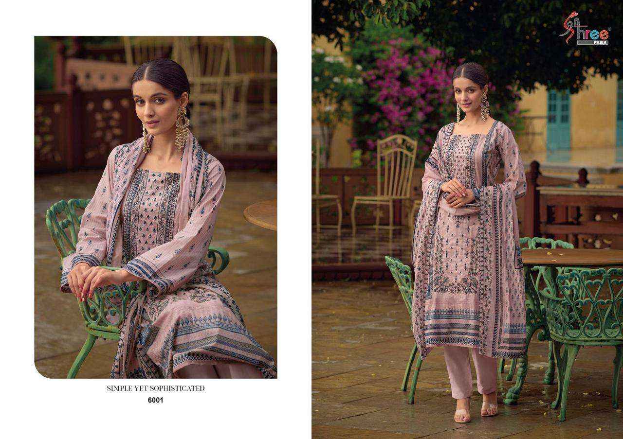 Shree Fabs Bin Saeed Lawn Collection Vol 6 Cotton Dress Maerial 6 pcs Catalogue