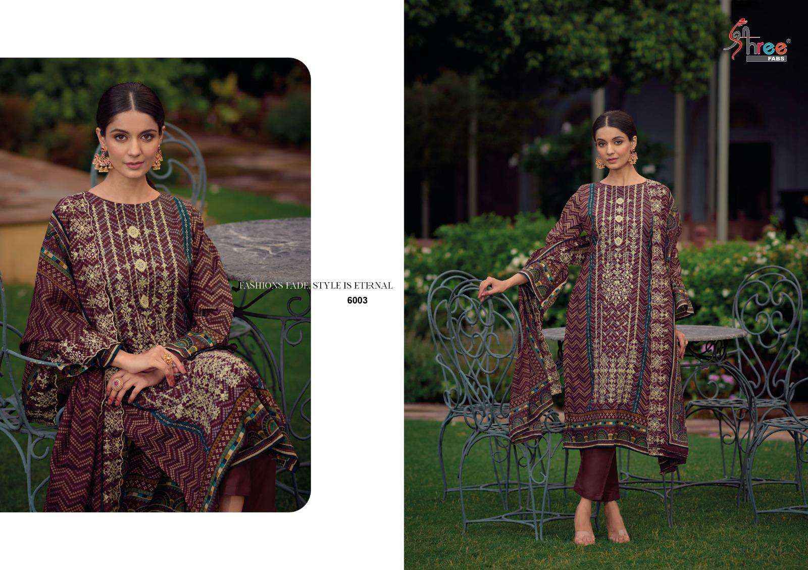 Shree Fabs Bin Saeed Lawn Collection Vol 6 Cotton Dress Maerial 6 pcs Catalogue
