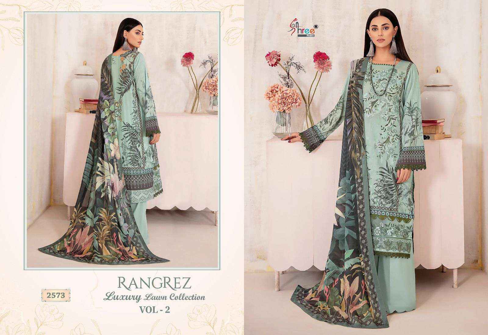 Shree Fabs Rangrez Luxury Lawn Collection Vol 2 Lawn Cotton Dress Material 8 pcs Catalogue