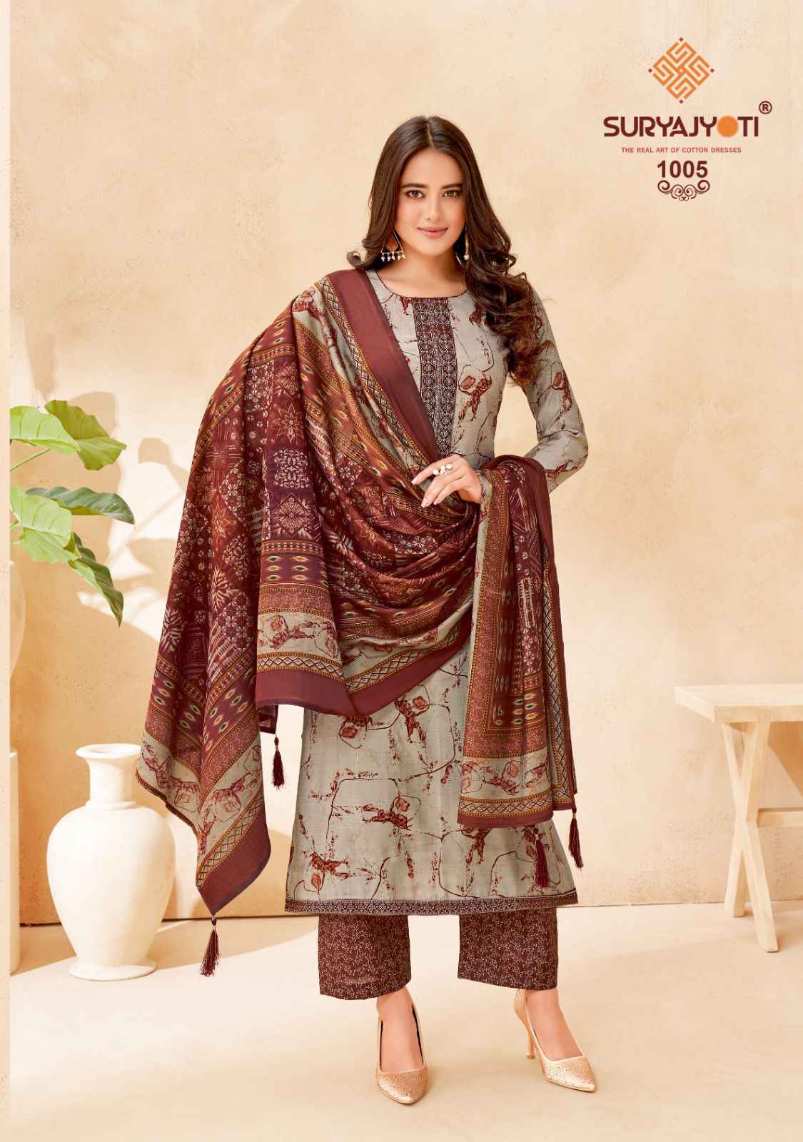 Suryajyoti Pari Vol 1 Modal Silk Dress Material 10 pcs Catalogue