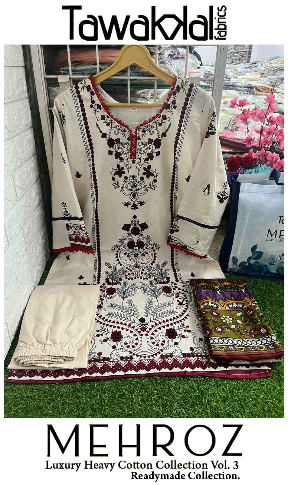 Tawakkal Mehroz Vol 3 Readymade Lawn Cotton Dress 10 pcs Catalogue