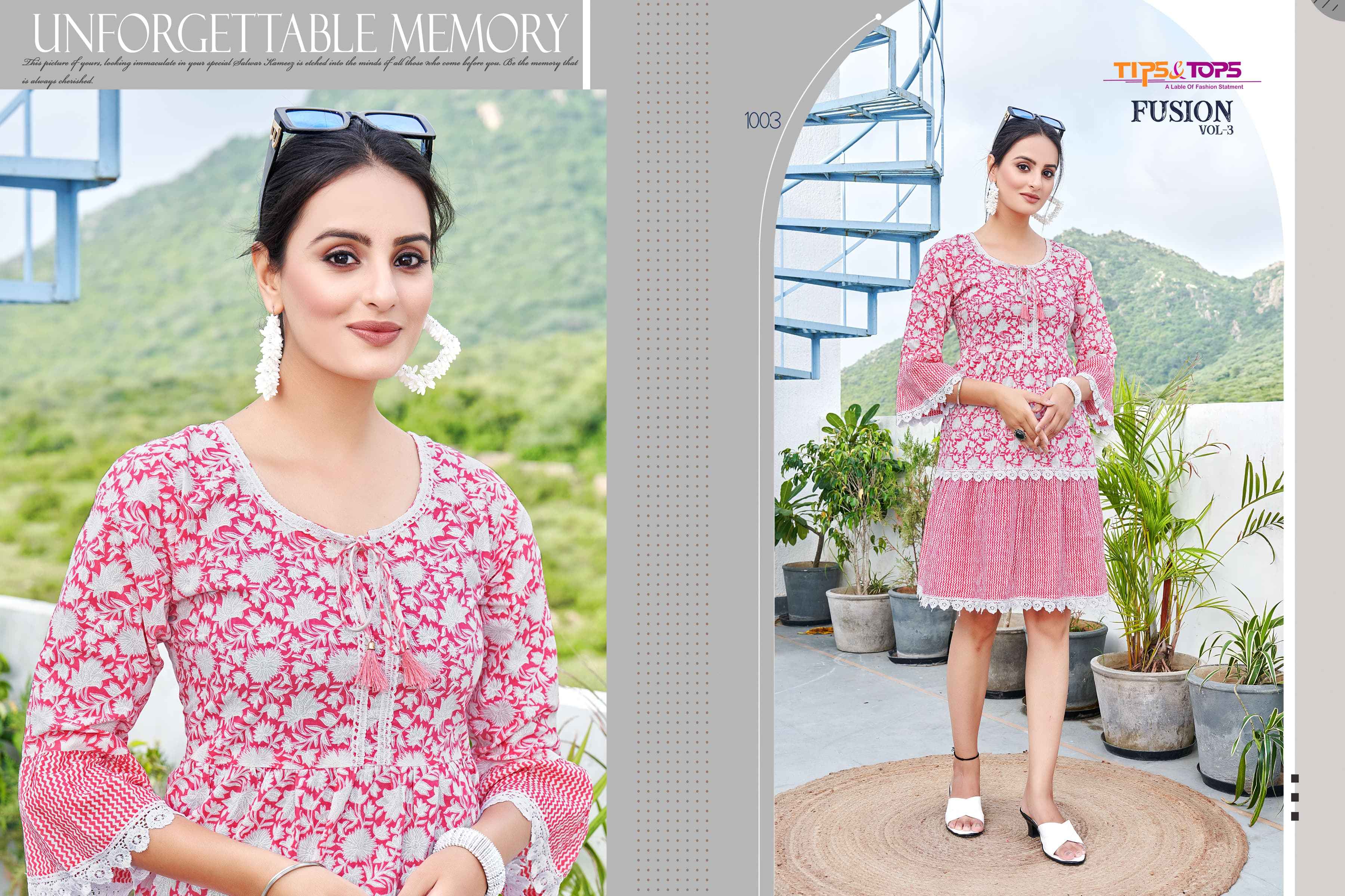  Tips & Tops Fusion Vol 3 Cotton Kurti 6 pcs Catalogue