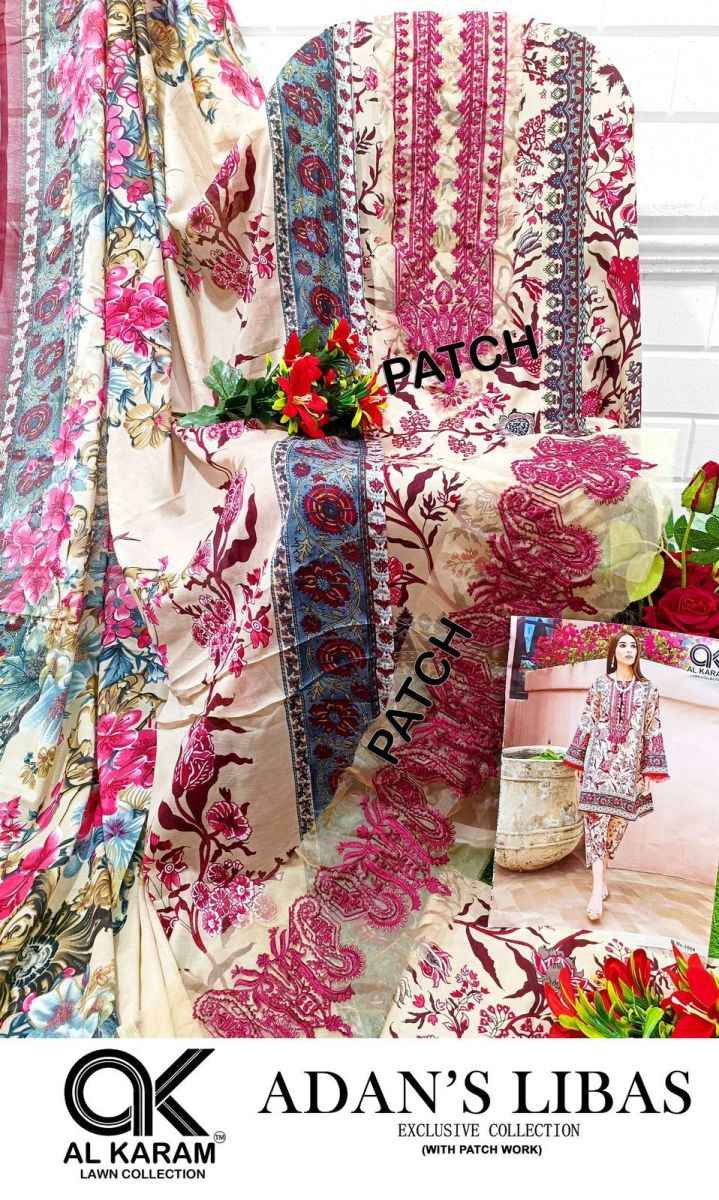 Al Karam Adans Libas Soft Cotton Dress Material 6 pcs Catalogue