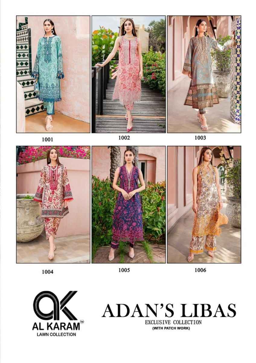 Al Karam Adans Libas Soft Cotton Dress Material 6 pcs Catalogue