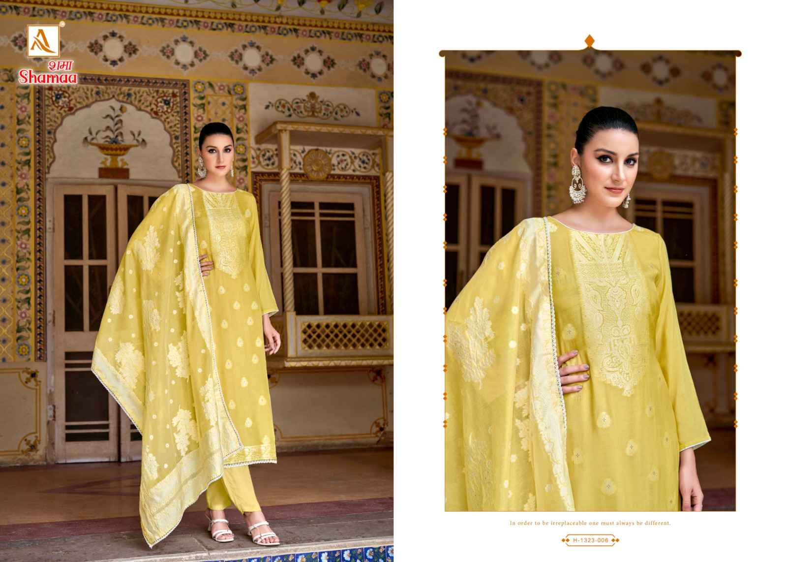 Alok Shamaa Viscose Jacquard Dress Material 6 pcs Catalogue