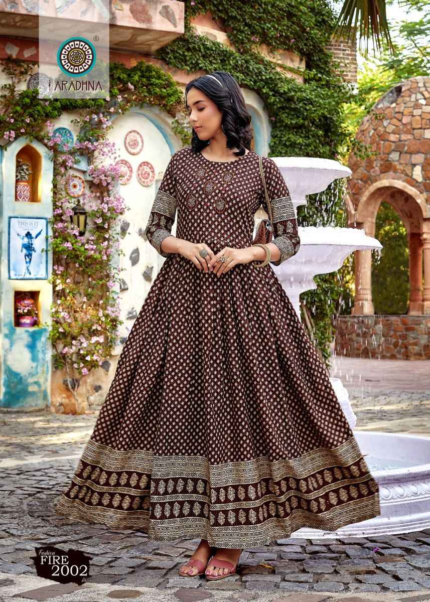 Aradhna Fashion Fire Vol 2 Rayon Long Gown Online Gown Wholesaler