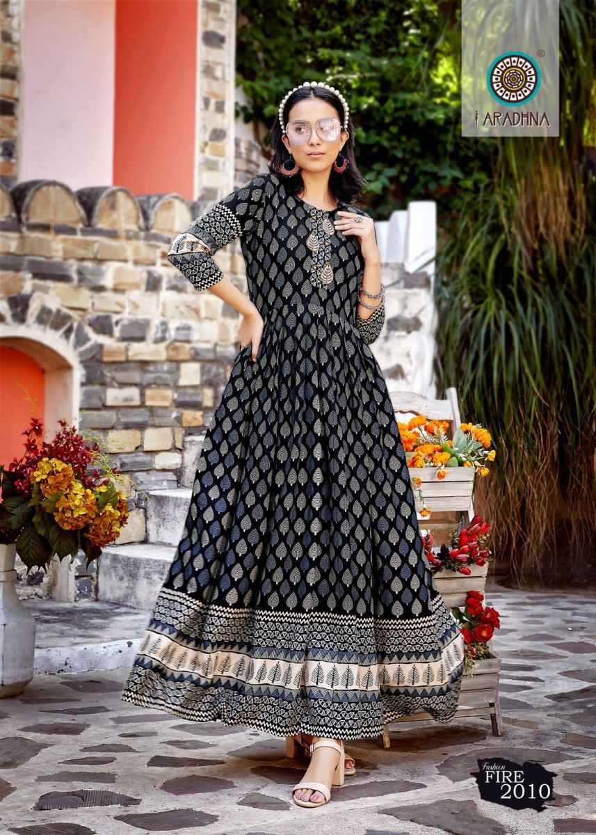 Aradhna Fashion Fire Vol 2 Rayon Long Gown 12 pcs Catalogue