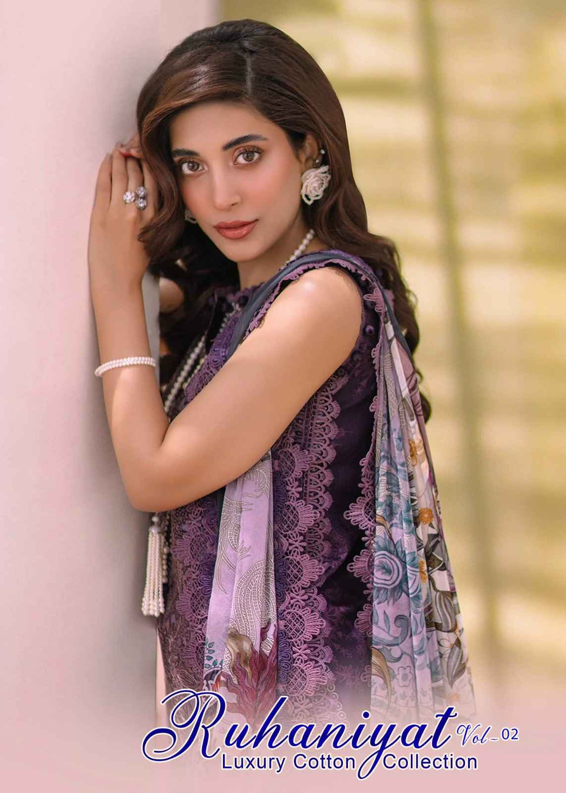 Asifa Nabeel Ruhaniyat Vol 2 Cotton Dress Material 6 pcs Catalogue