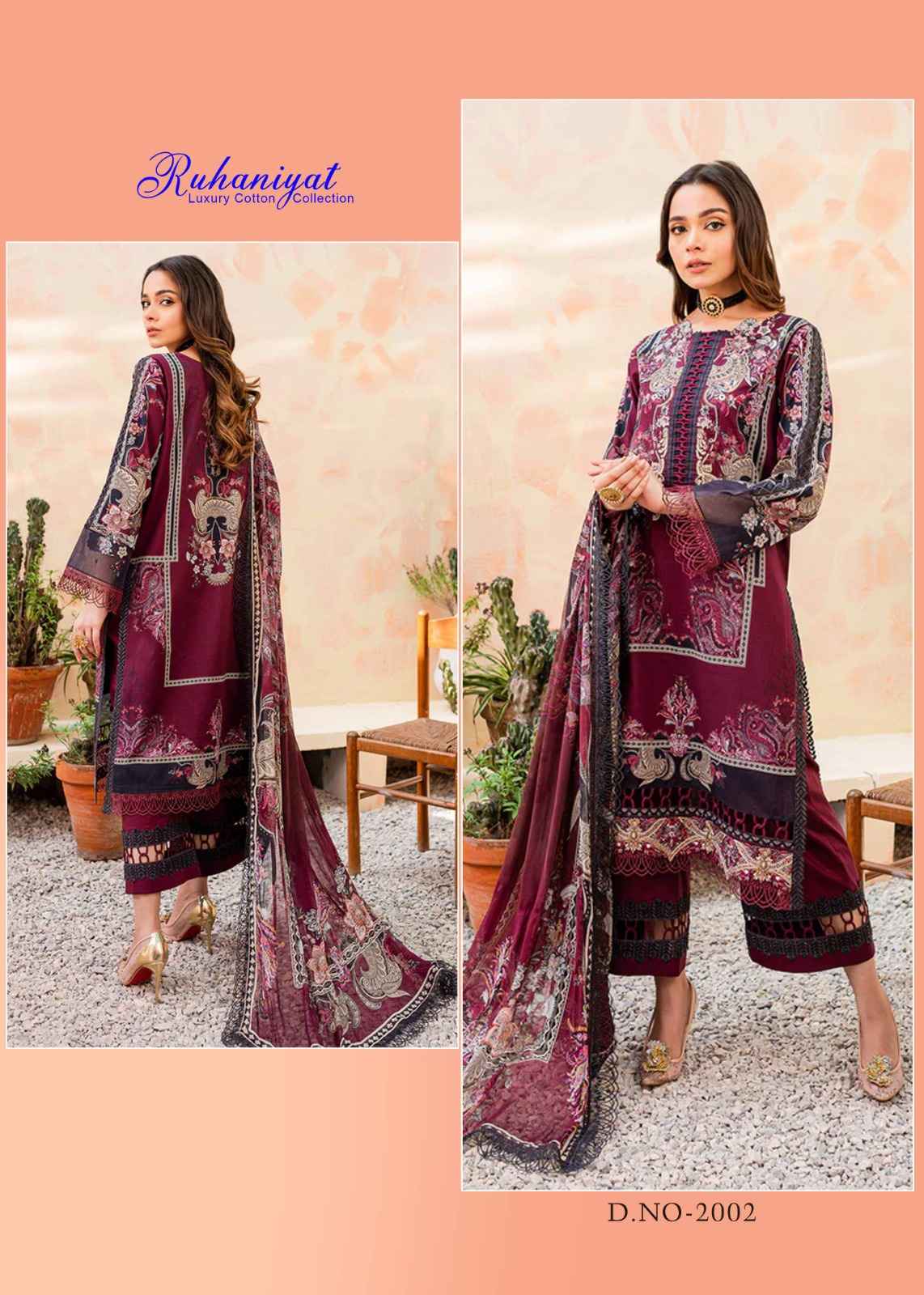 Asifa Nabeel Ruhaniyat Vol 2 Cotton Dress Material 6 pcs Catalogue