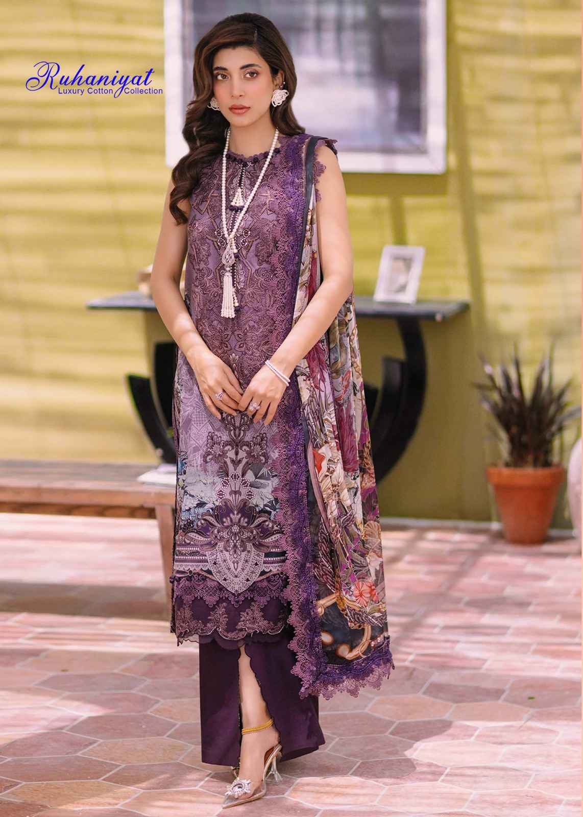 Asifa Nabeel Ruhaniyat Vol 2 Cotton Dress Material 6 pcs Catalogue
