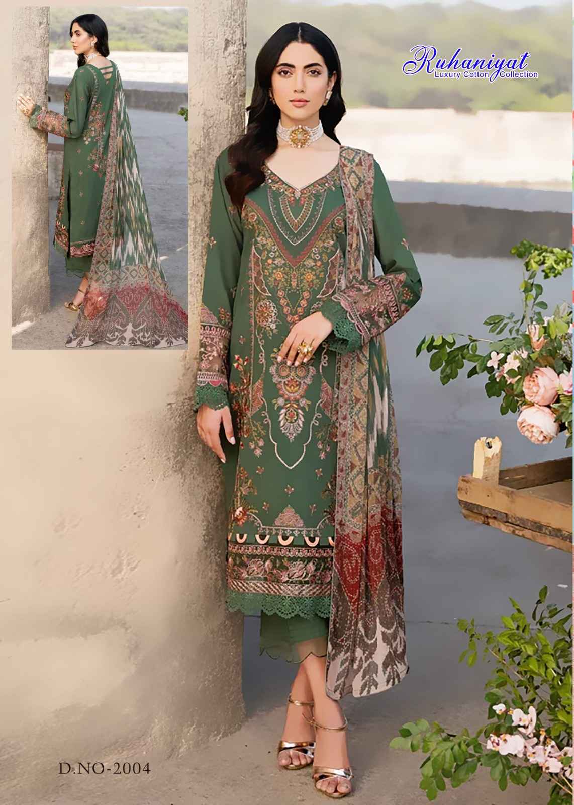 Asifa Nabeel Ruhaniyat Vol 2 Cotton Dress Material 6 pcs Catalogue