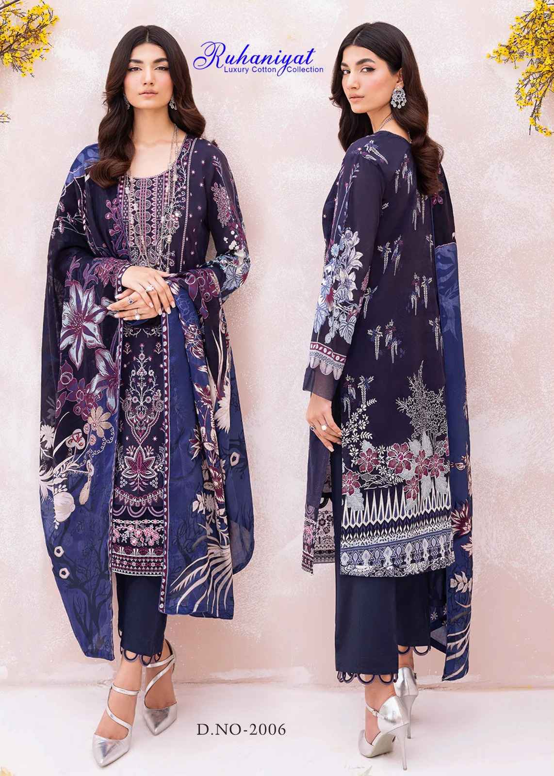 Asifa Nabeel Ruhaniyat Vol 2 Cotton Dress Material 6 pcs Catalogue