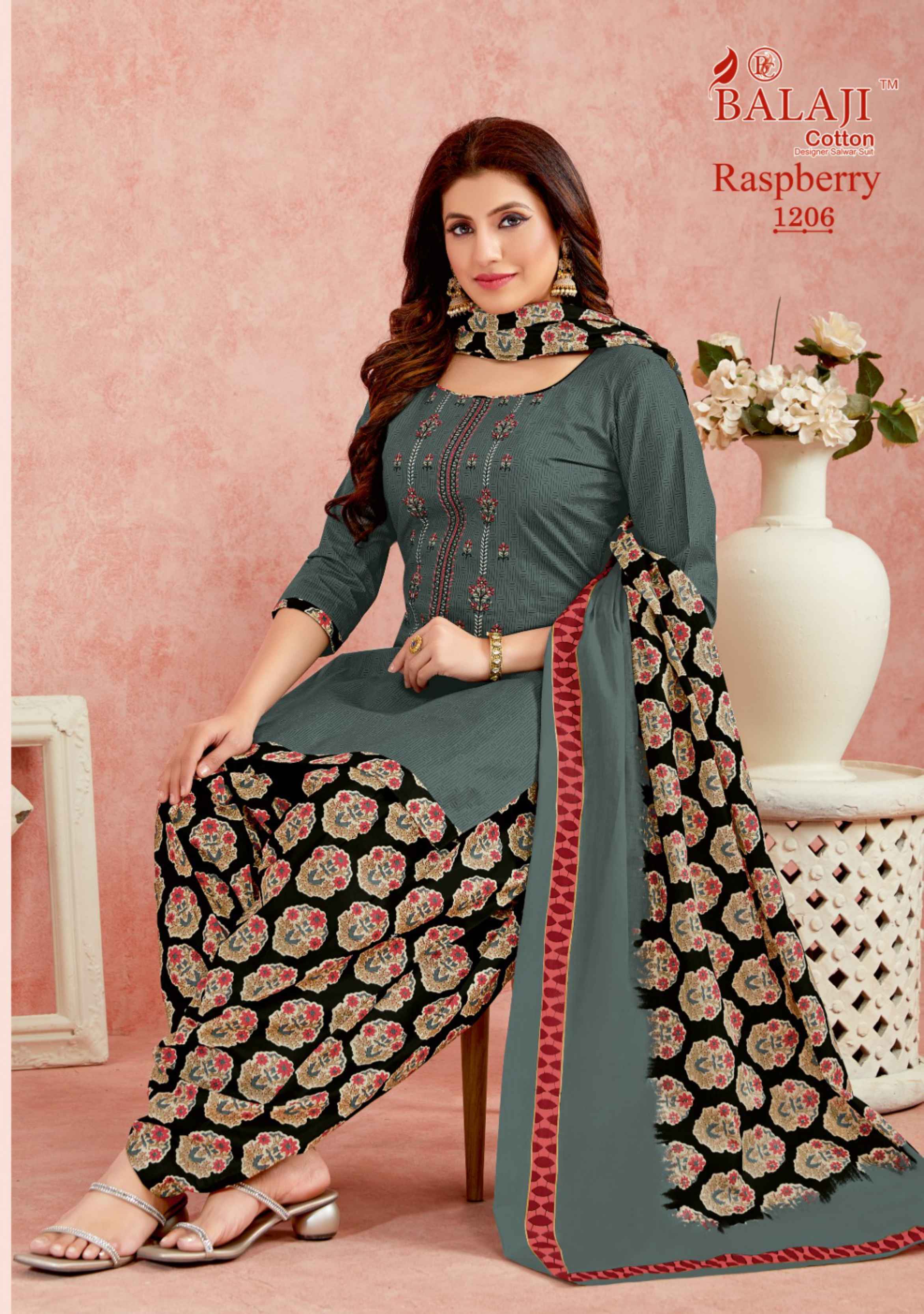 Balaji Raspberry Vol 12 Cotton Dress Material Online Wholesale Suits