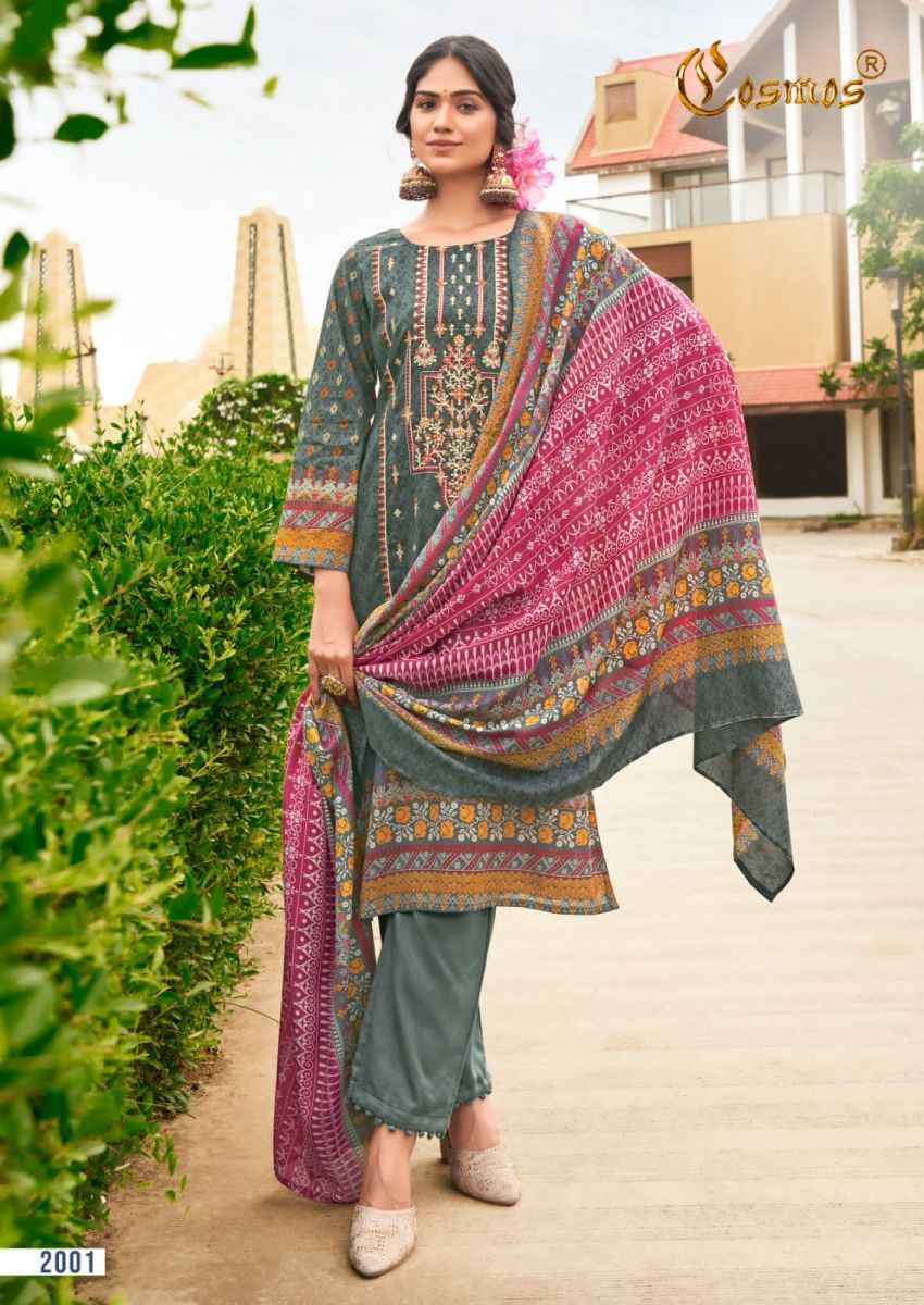 Cosmos Noor Embroidered Vol 2 Lawn Dress Material 8 pcs Catalogue