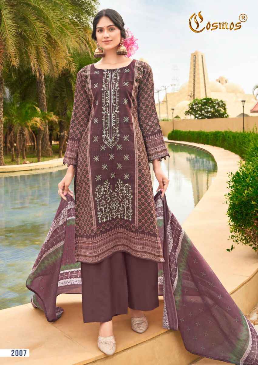 Cosmos Noor Embroidered Vol 2 Lawn Dress Material 8 pcs Catalogue