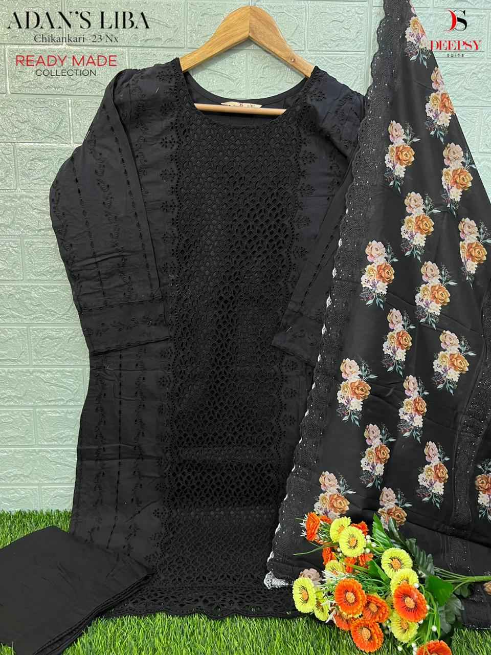 Deepsy Adans Libas Chikankari 23 Nx Readymade Cotton Dress