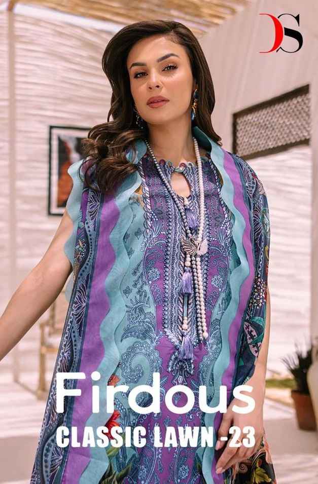 Deepsy Firdous Classic Lawn 23 Cotton Dress Material 6 pcs Catalogue
