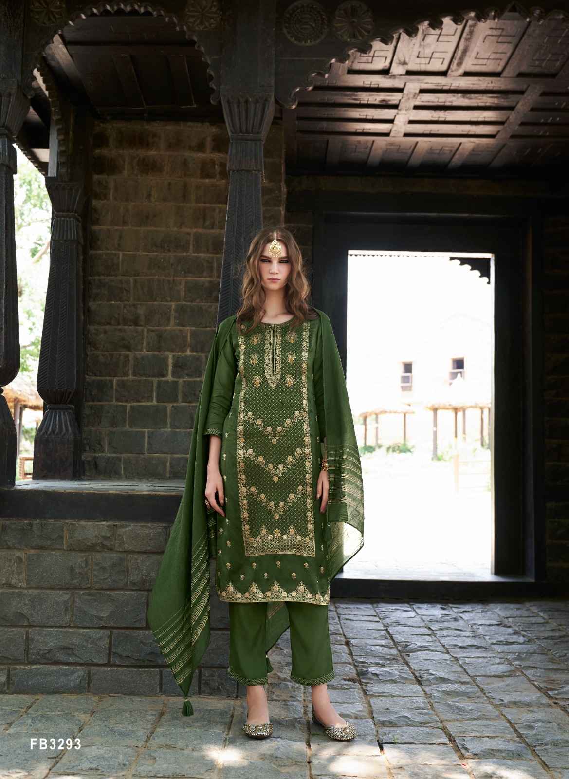 Four Buttons Royalty Vol 5 Readymade Jacquard Dress 6 pcs Catalogue