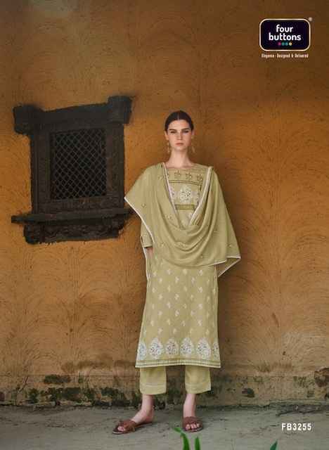 Four Buttons Veda Cotton Linen Kurti Combo 8 pcs Catalogue