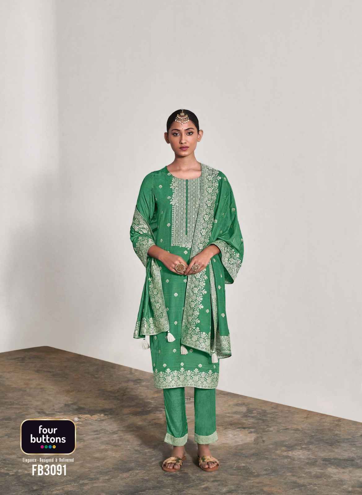 Four Buttons Zoya Vol 2 Readymade Partywear Muslin Dress 6 pcs Catalogue