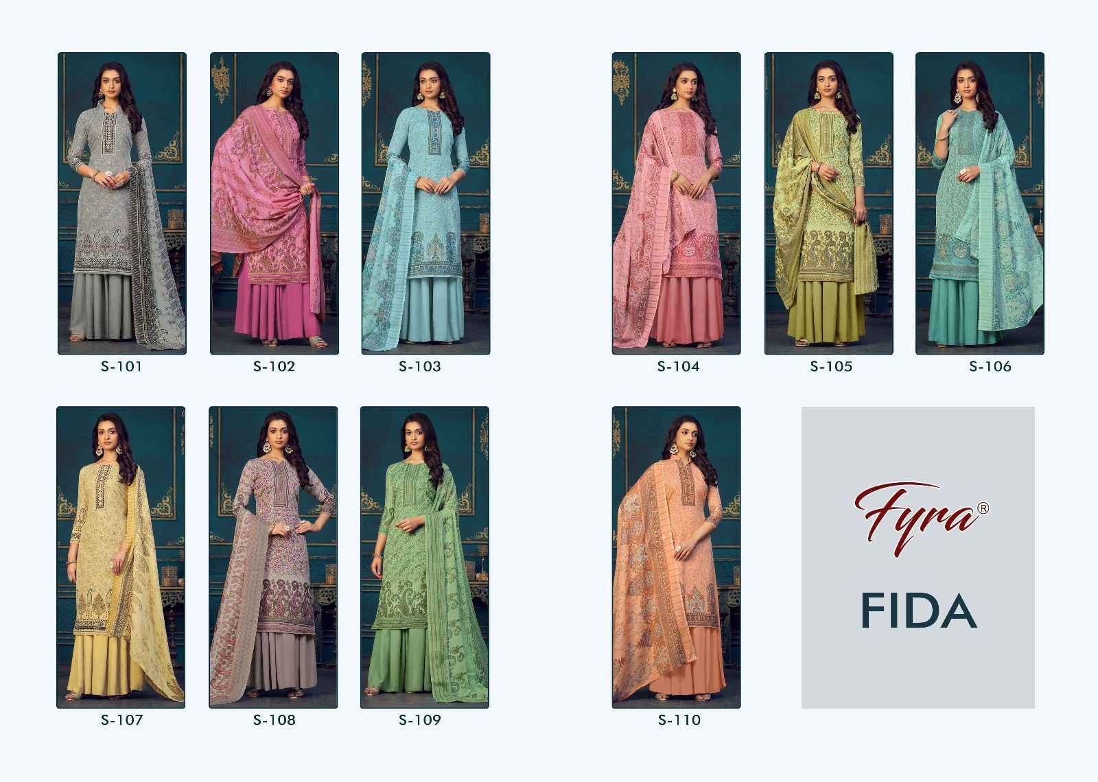 Fyra Fida Soft Cotton Dress Material 10 pcs Cataogue