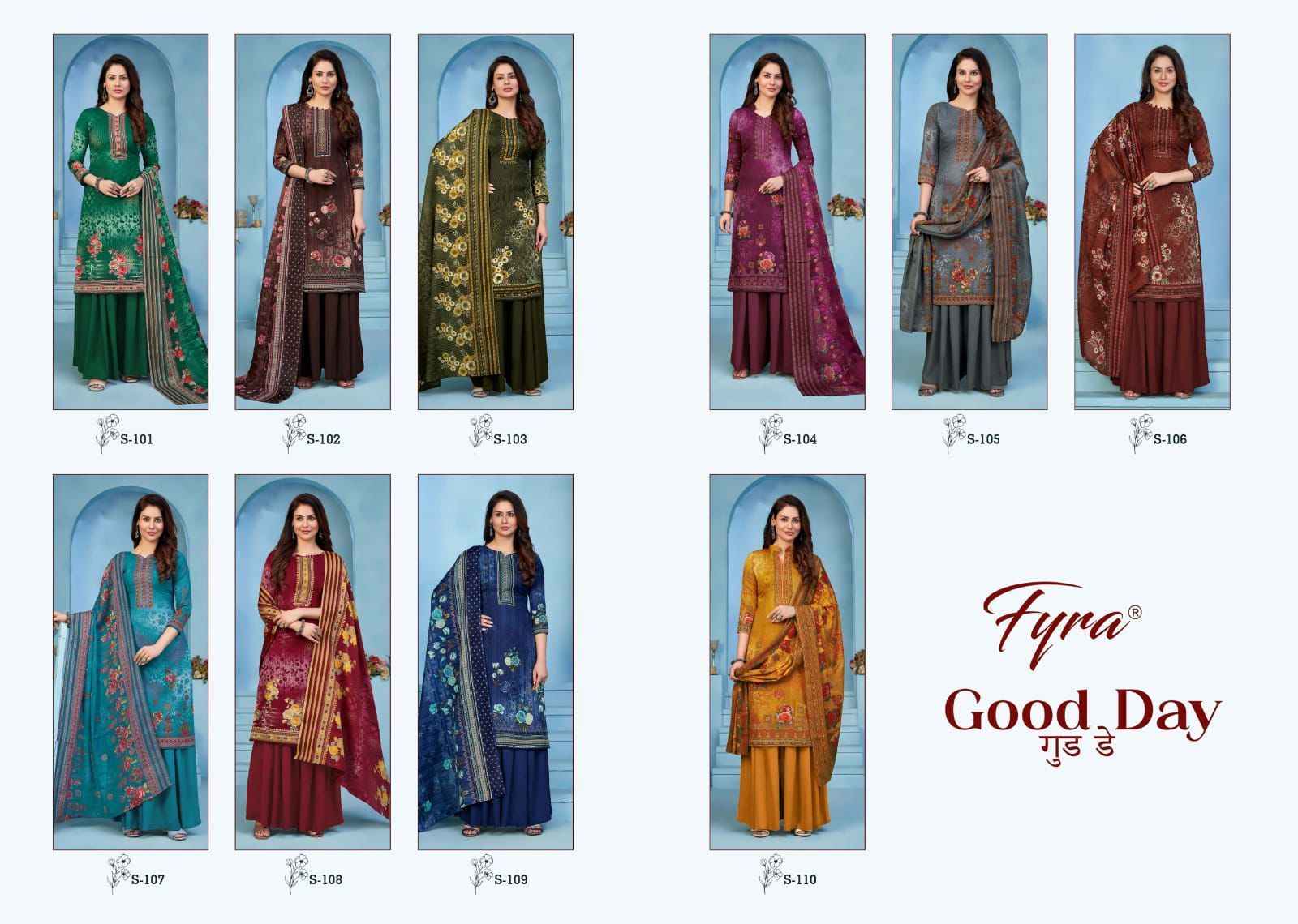 Fyra Good Day Soft Cotton Dress Material 10 pcs Catalogue