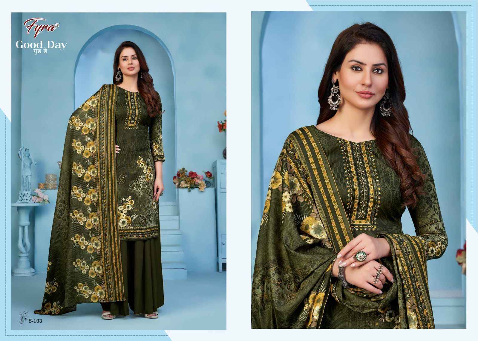 Fyra Good Day Soft Cotton Dress Material 10 pcs Catalogue