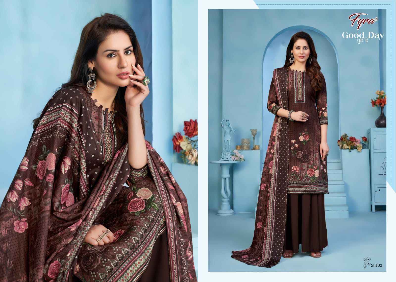 Fyra Good Day Soft Cotton Dress Material 10 pcs Catalogue