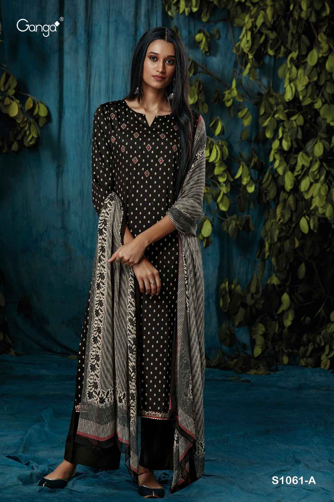 Ganga Inna 1061 Cotrton Dress Material 4 pcs Catalogue