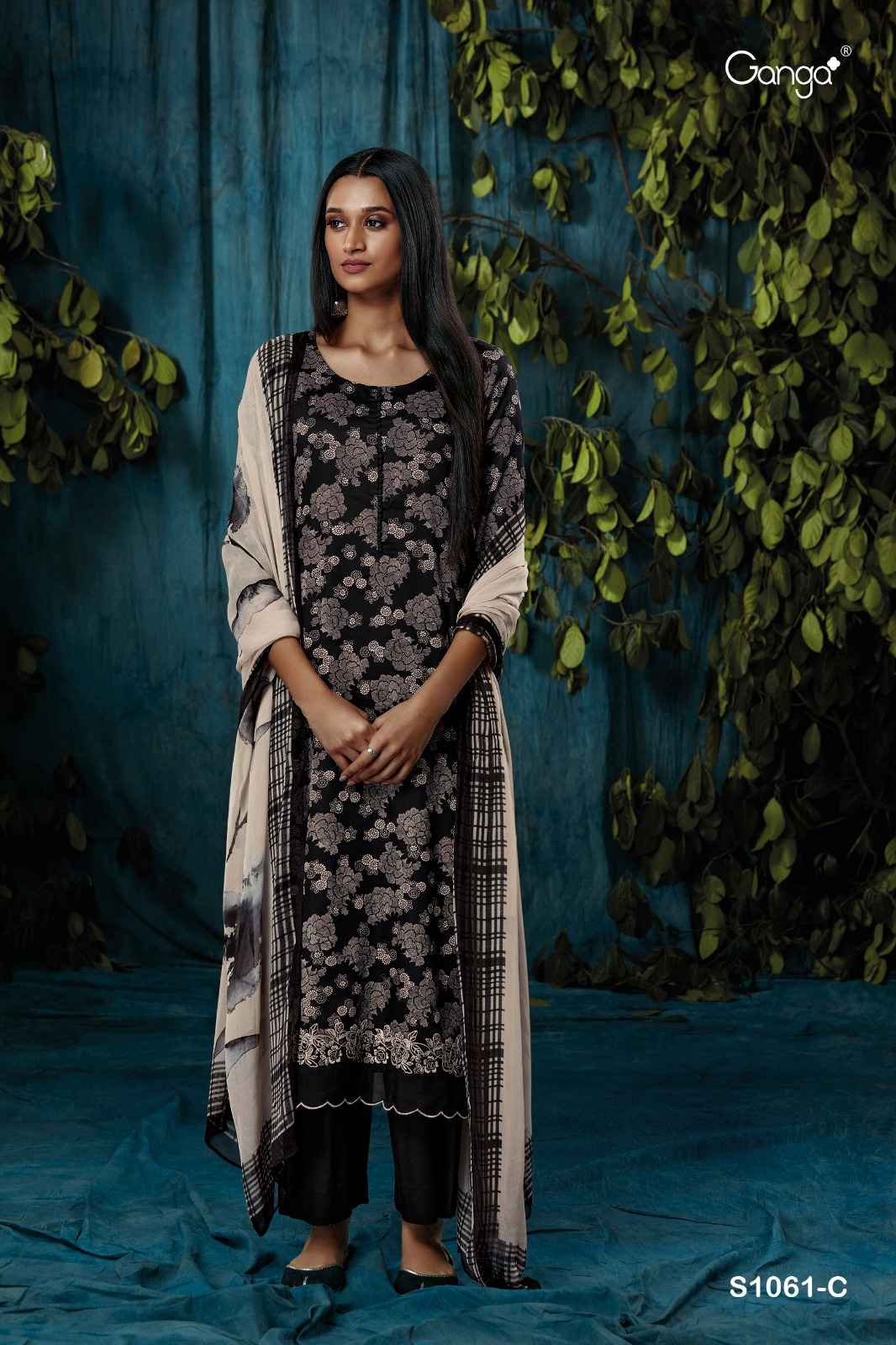 Ganga Inna 1061 Cotrton Dress Material 4 pcs Catalogue
