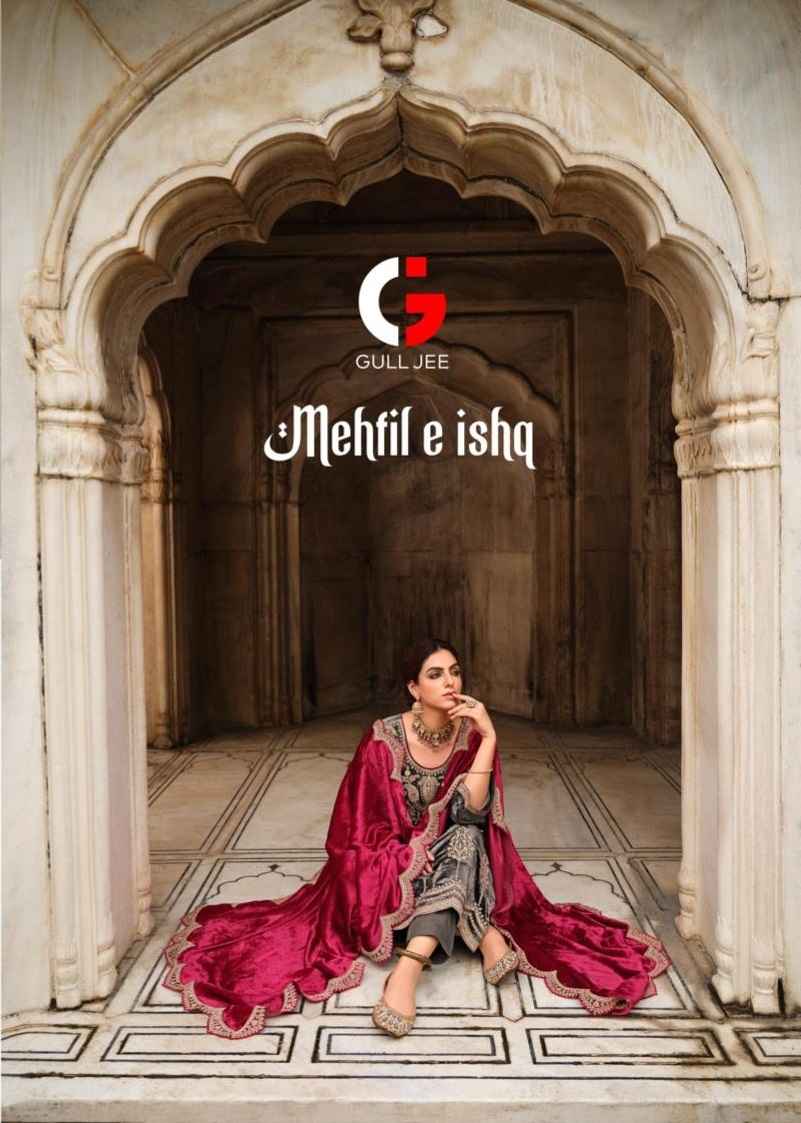 Gull Jee Mehfil E Ishq Viscose Velvet Dress Material 6 pcs Catalogue