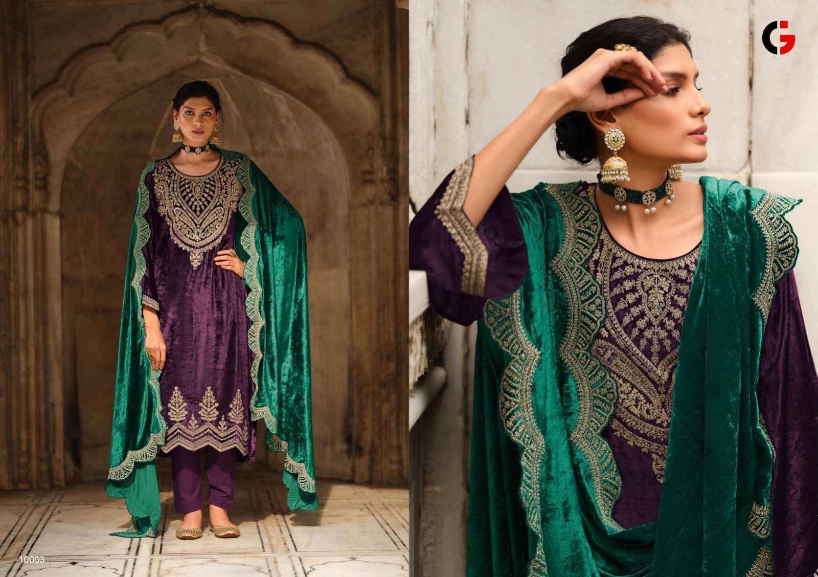 Gull Jee Mehfil E Ishq Viscose Velvet Dress Material 6 pcs Catalogue