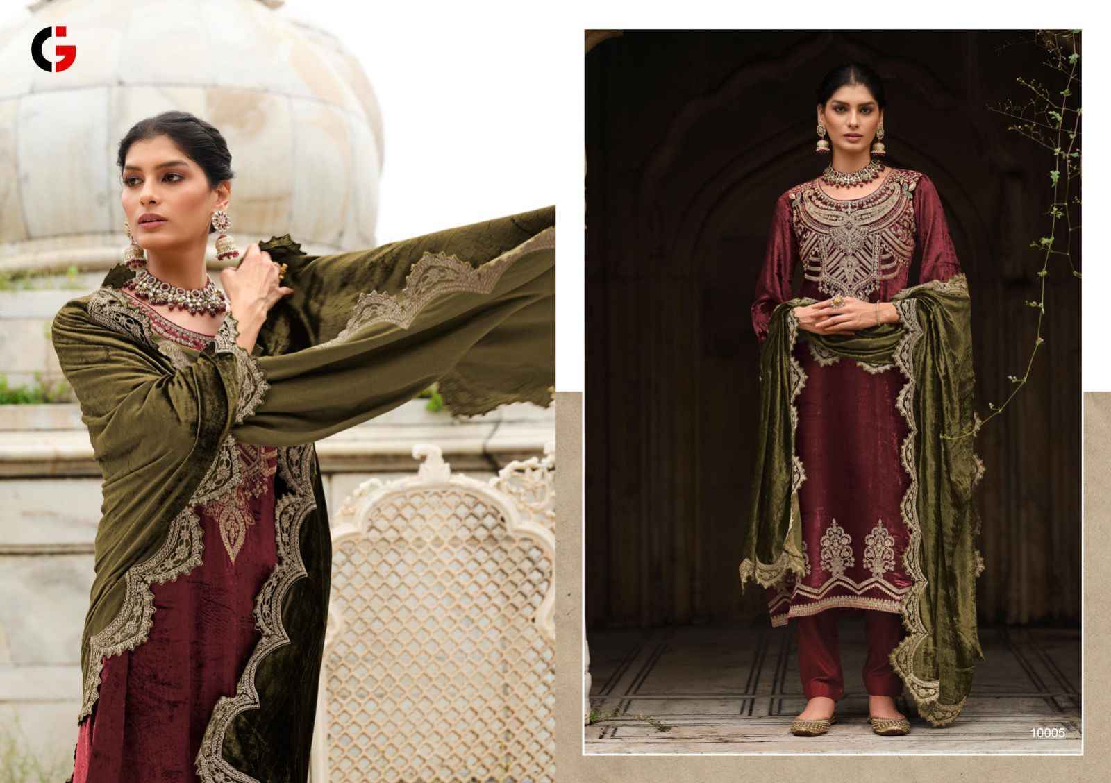 Gull Jee Mehfil E Ishq Viscose Velvet Dress Material 6 pcs Catalogue